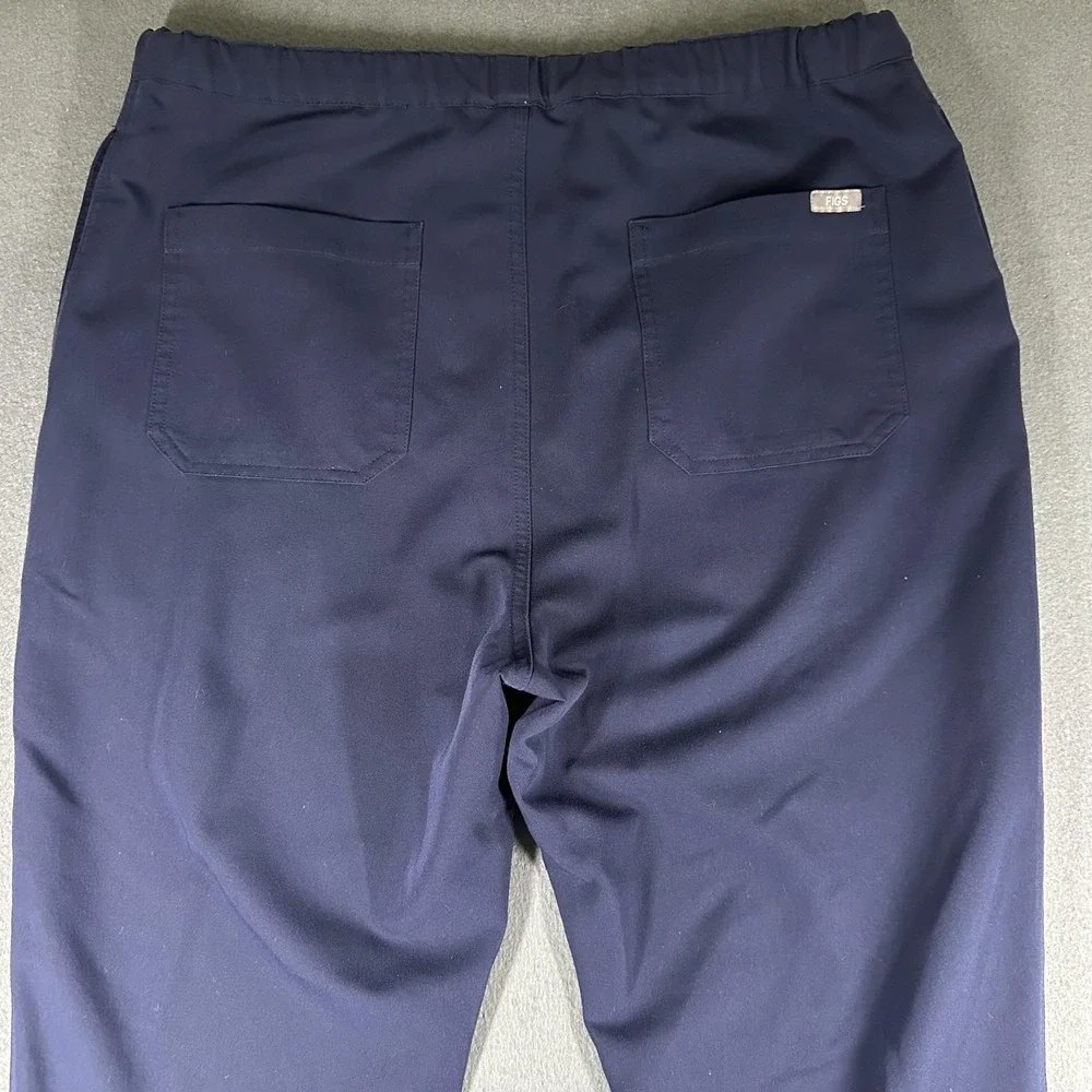 FIGS‎ Technical Collection Pants Mens Large Navy Blue Scrub Drawstring PO 3585